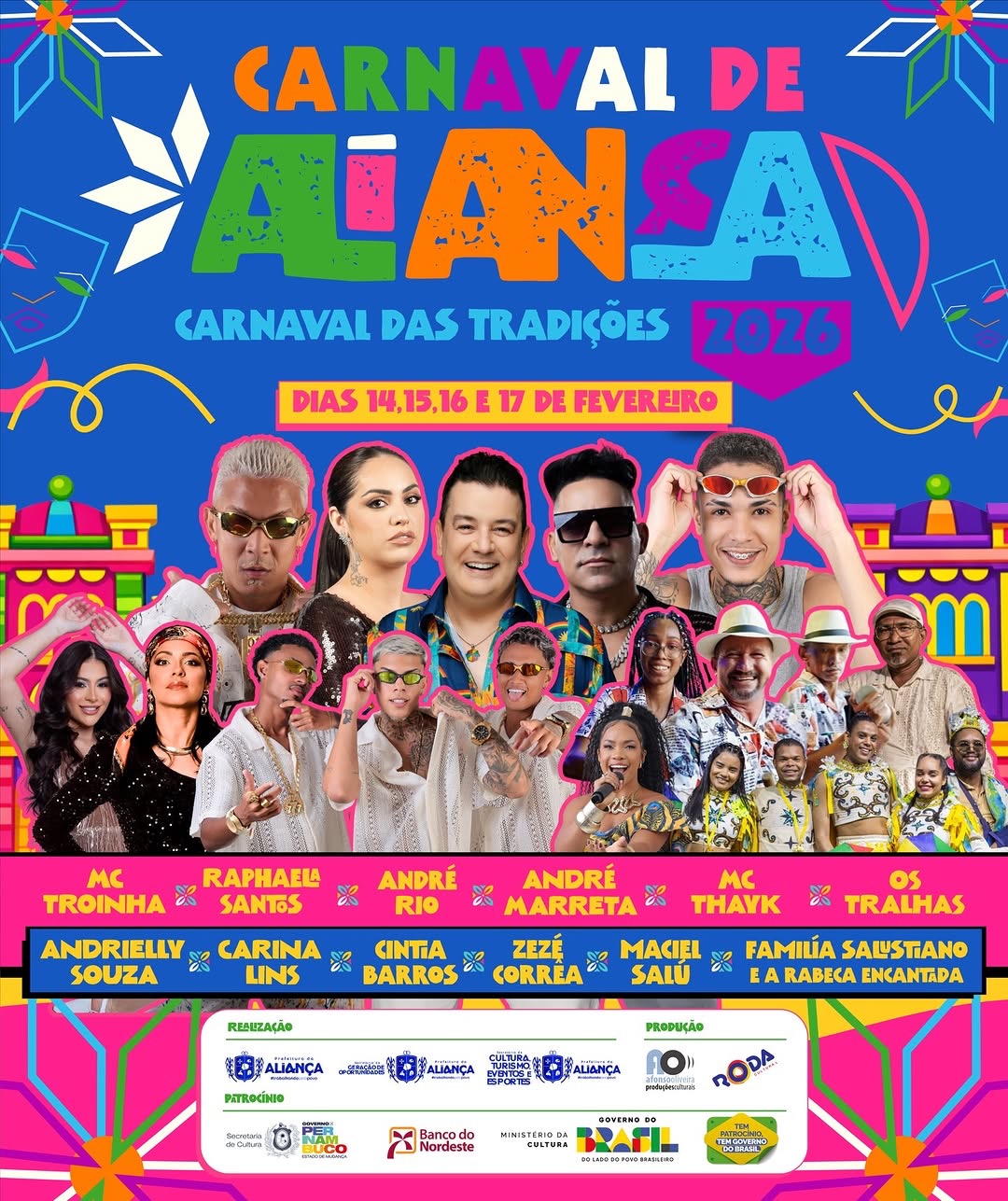 Carnaval de Aliança 2026 divulga atrações e datas