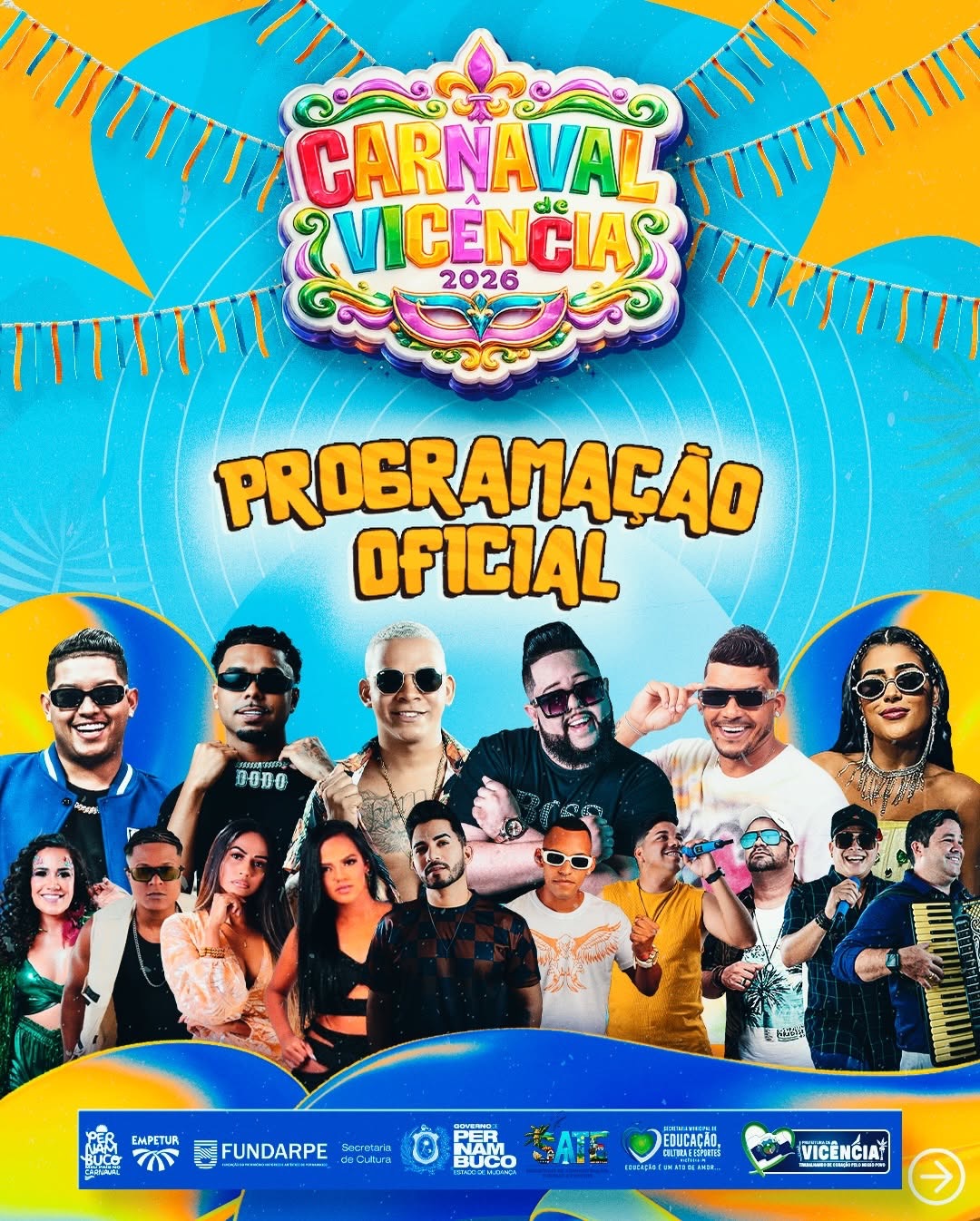 Carnaval de Vicência 2026: confira as atrações