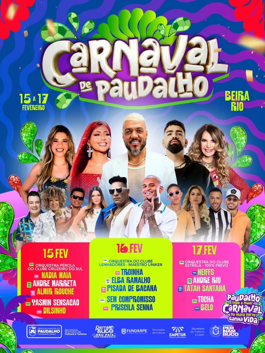 Carnaval de Paudalho 2026 promete três dias de festa