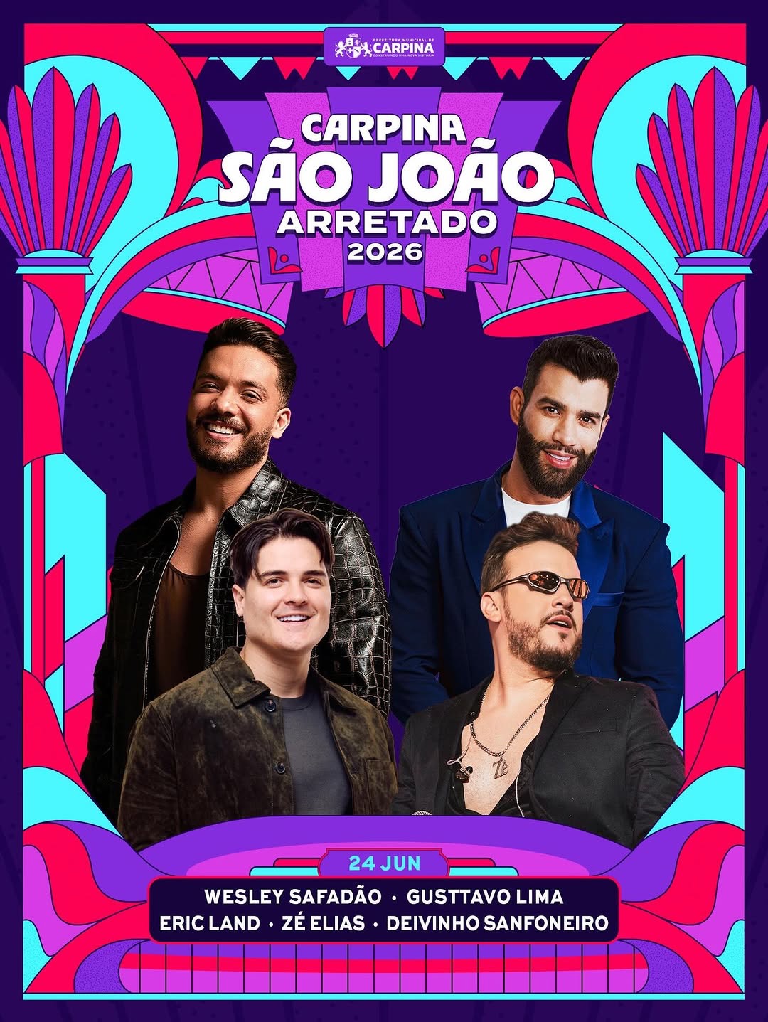 Com grandes atrações, programação do São João 2026 é lançada em Carpina