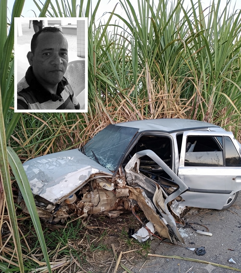 Motorista de lotação morre após grave acidente na BR-408, em Timbaúba