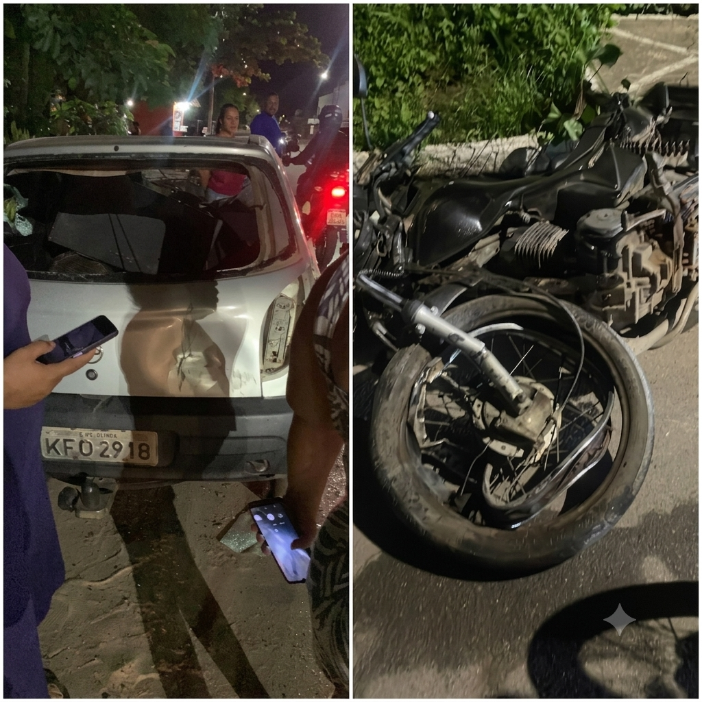 Motorista é investigado após acidente com motociclista e fuga em Carpina