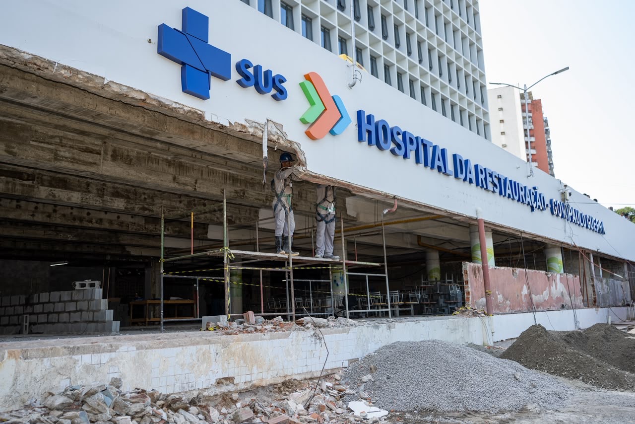 Governo de Pernambuco realiza obras estruturadoras para ampliar e modernizar Hospital da Restauração, no Recife