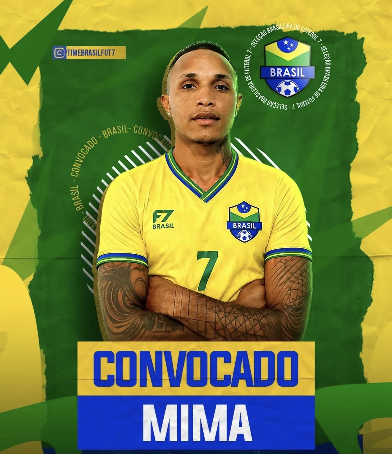 Jogador natural de Buenos Aires-PE é convocado para a Seleção Brasileira de Futebol 7